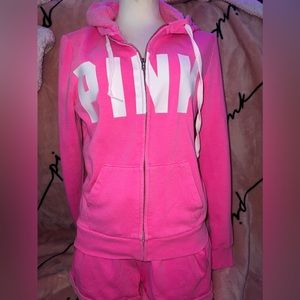 PINK full zip logo jacket